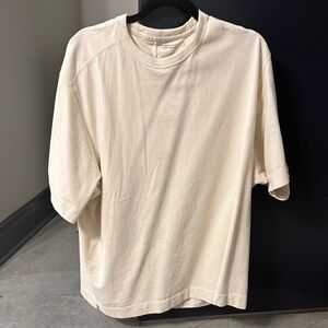 Abercrombie & Fitch Cream Short Sleeve Premium Tee